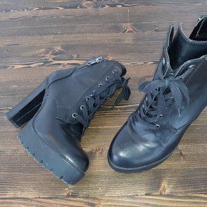 High heels platform boots